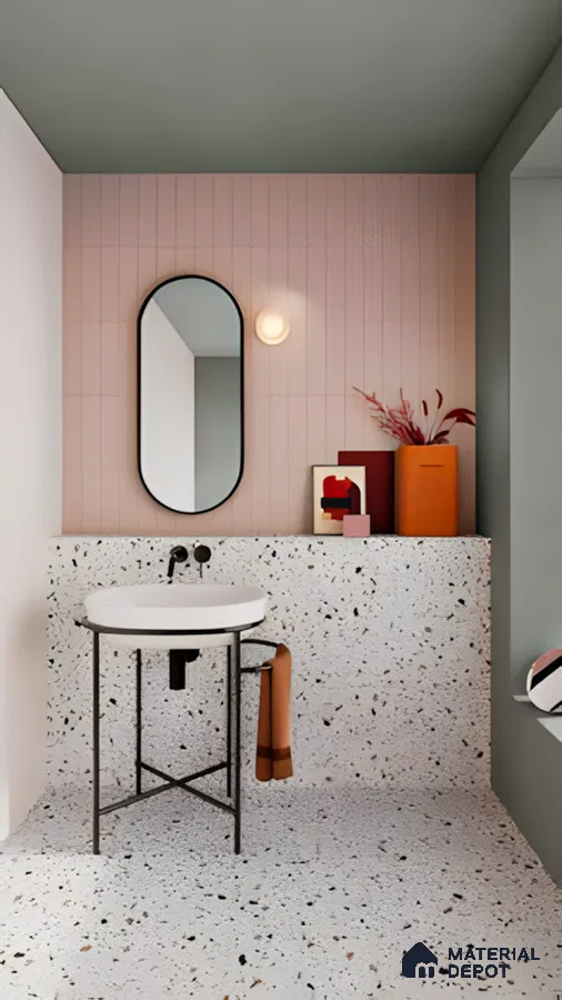Modern Bathroom with Terrazzo Accents | Material Depot