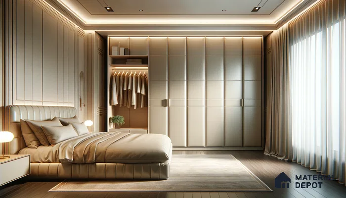 Modern Bedroom Elegance with Luxurious Textures and Ambient Illumination | Material Depot