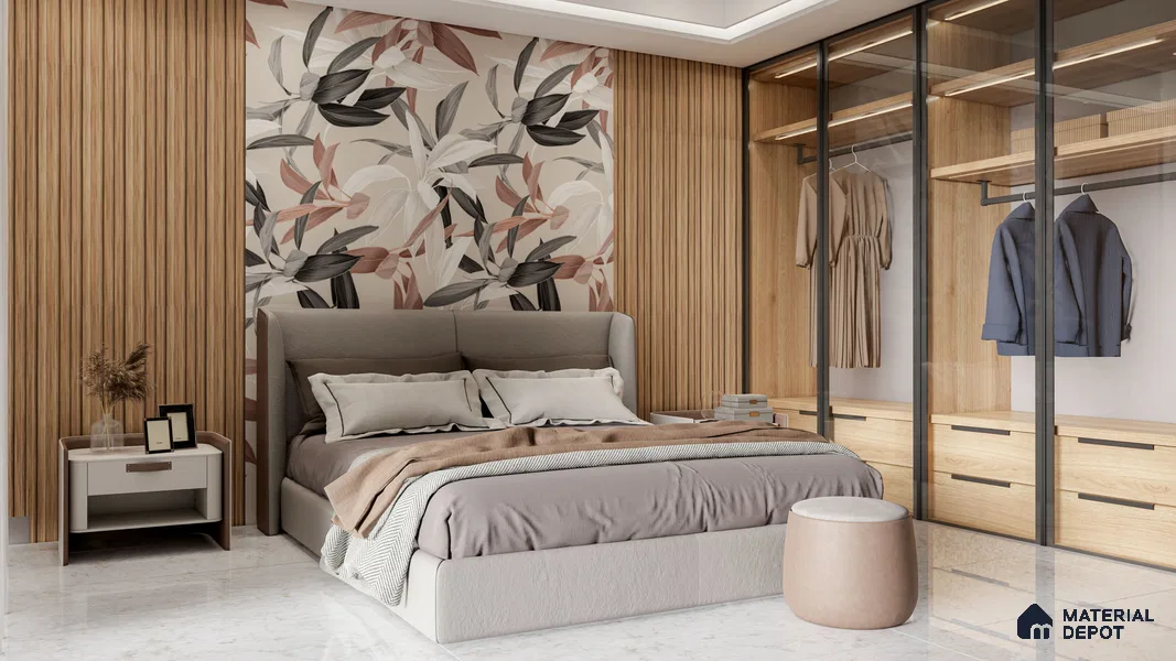 Wooden Look LM 15540 Moore Honey 8 ft x 4 ft Matte Finish Decorative Laminate - 1 mm | Suitable for TV Unit, Wardrobe, Kitchen Cabinets