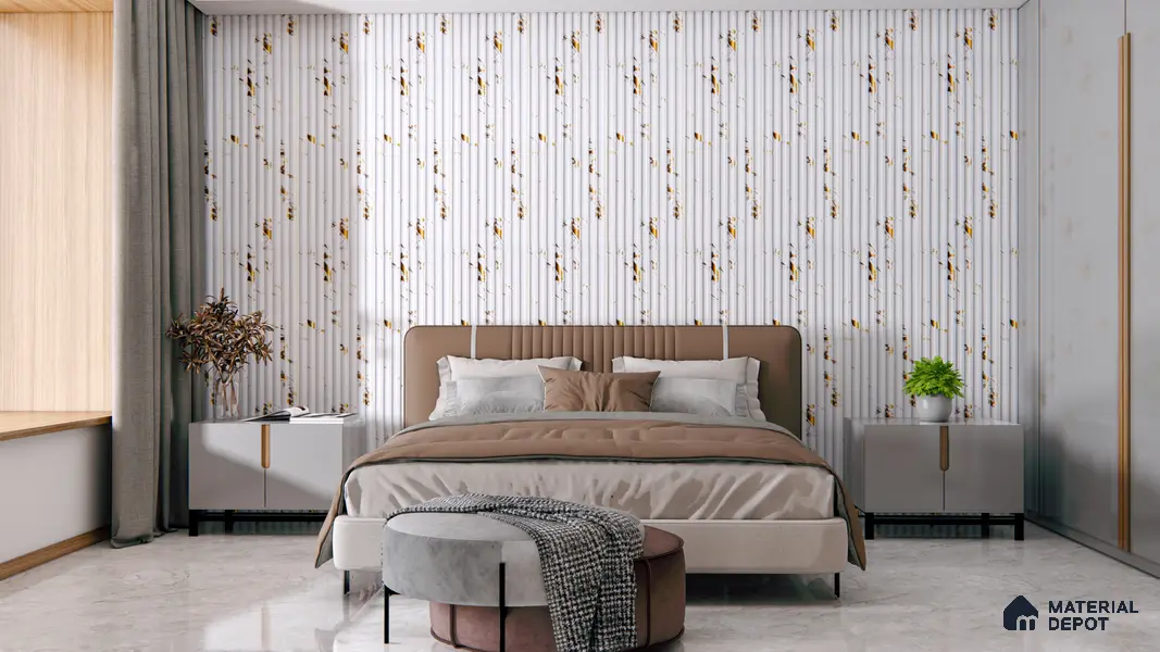 Marble Floor & Wall Tile TL 10196 SHG Magnum Crema 6 ft x 4 ft Glossy Finish Vitrified Tile - 9 mm | Suitable For living Room, Bedroom, Bathroom | Adhesive and Spacers Must be Used During Installation