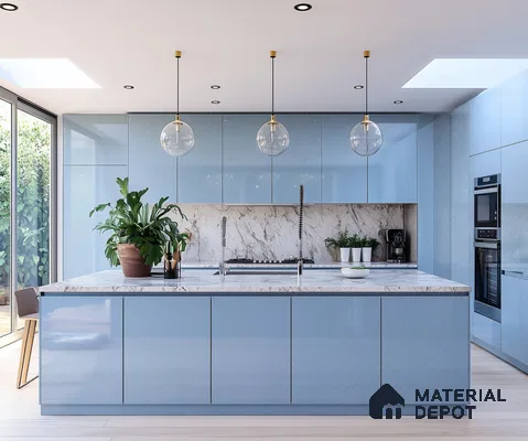 Modern Black and Gold Kitchen with Sleek Luxury Design | Material Depot