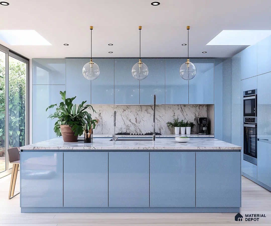 Modern Black and Gold Kitchen with Sleek Luxury Design | Material Depot