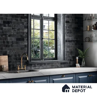 Modern Contrast Black Stone Elegance in a Contemporary Kitchen | Material Depot