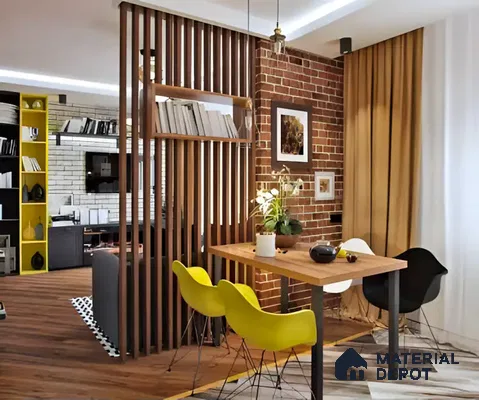 Modern Dining Nook with Industrial Brick Accent | Material Depot