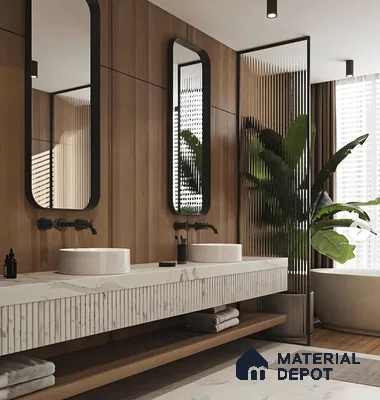 Modern Double Vanity Bathroom | Material Depot