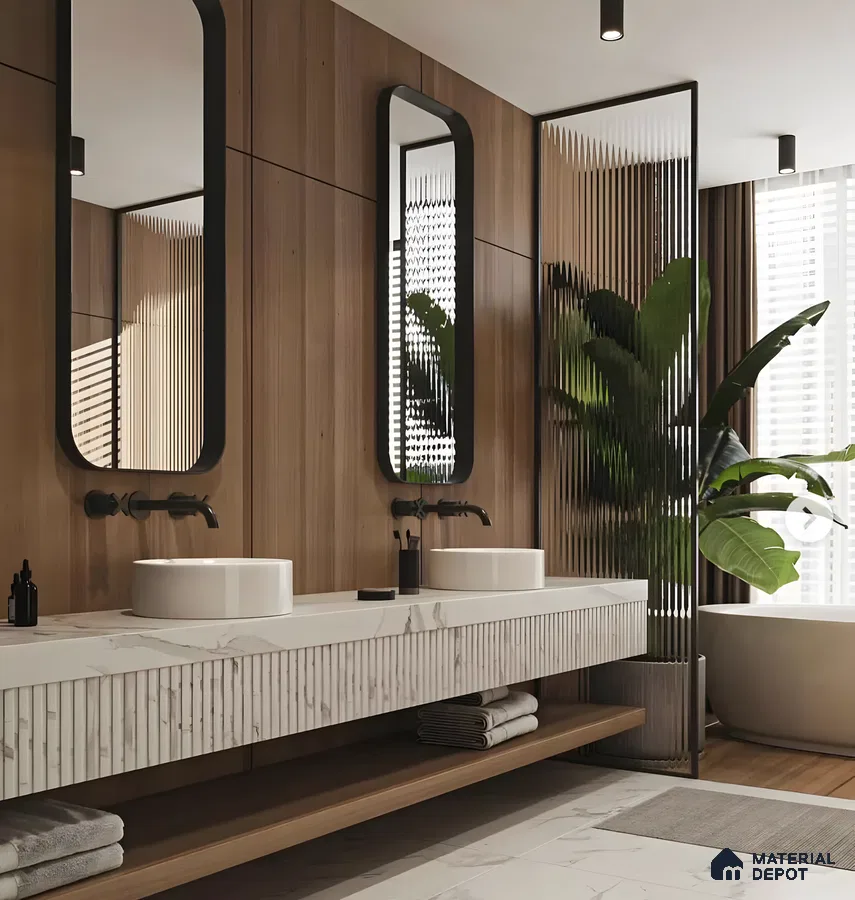 Modern Double Vanity Bathroom | Material Depot