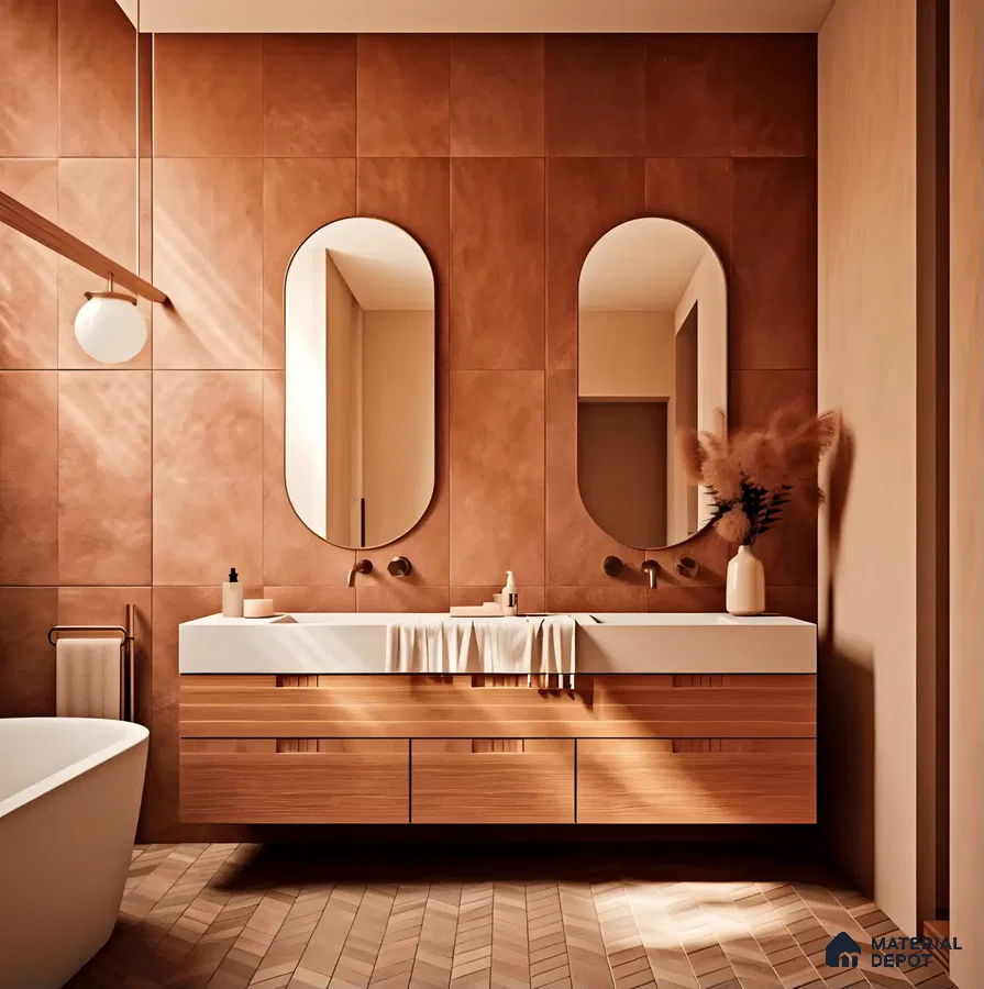 Modern Earthy Toned Bathroom Sanctuary | Material Depot
