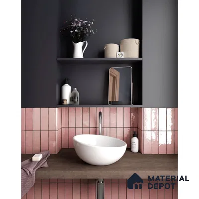 Modern Elegance Noir Elegance in a Brown-Tiled Bathroom | Material Depot