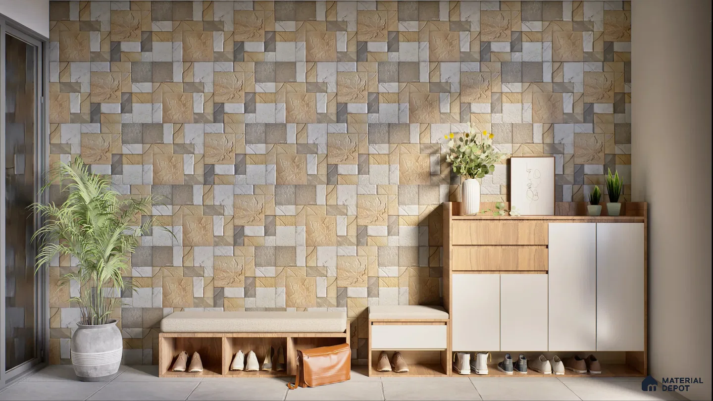 Modern Entryway with Stylish Natural Stone Cladding | Material Depot