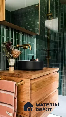 Modern Green Oasis Bathroom | Material Depot