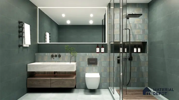 TL 01202 D Quanto Aqua 300 x 300 mm Ceramic Anti Skid Matte Finish Bathroom Floor Tile - 8 mm