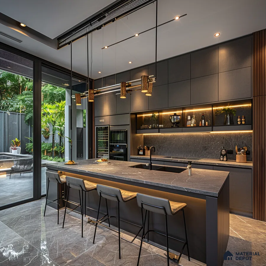 Modern Grey with Modern Kitchen Elegance | Material Depot