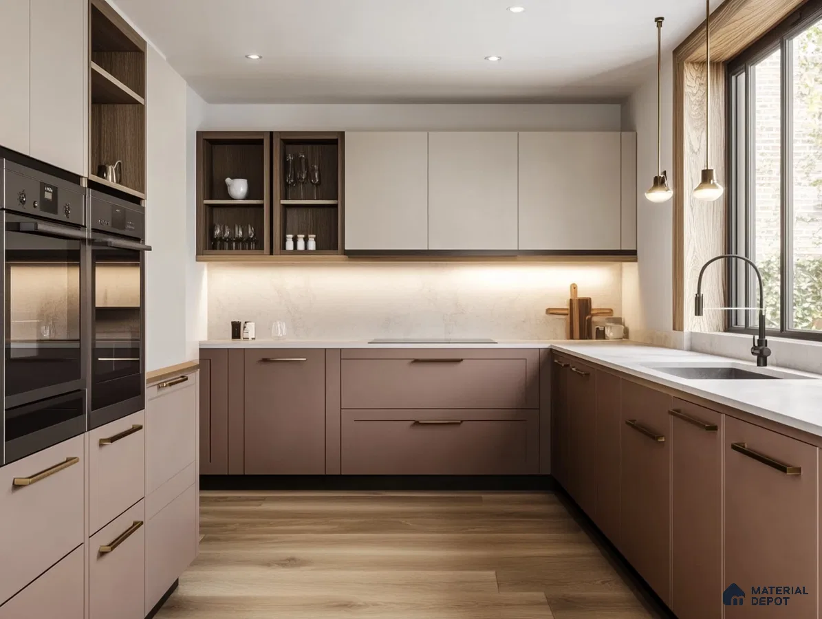 Modern Kitchen Design with Earthy Brown Tones | Material Depot