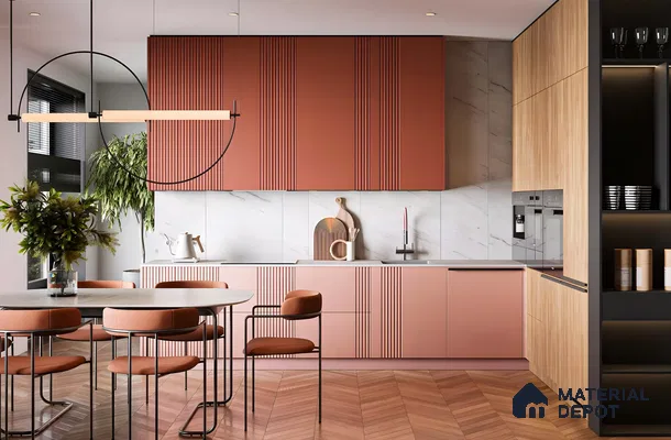 Modern Kitchen Design with Soft Terracotta Accents | Material Depot