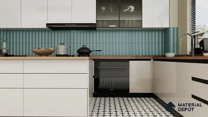 Subway Wall Tile TL 04962 C Reflectos Slate Blue 12 x 3 inch Ceramic Glossy Finish - 6.5 mm | Suitable for Highlighter Walls, Foyer, Bathroom, Kitchen Wall & Backsplashes