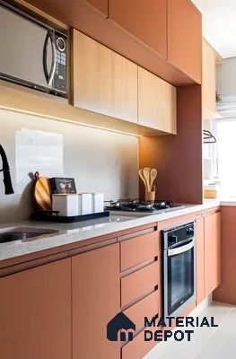 Modern Kitchen with Warm Tones and Functional Design | Material Depot