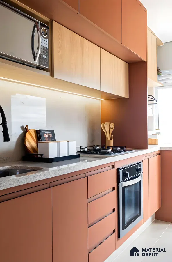 Modern Kitchen with Warm Tones and Functional Design | Material Depot