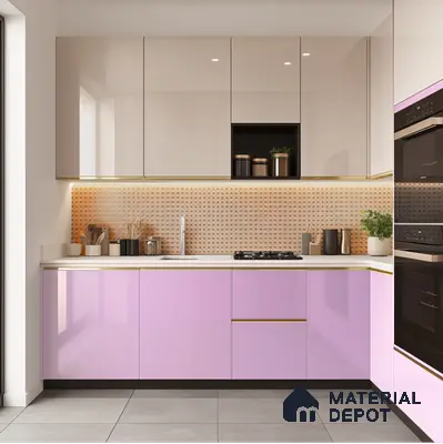 Ferrero 1C 01507 Desert Blush 8 ft x 4 ft High Gloss Finish 6H Anti Scratch Acrylic Laminate - 1.5 mm | Suitable for Living Room, Kitchen, Office