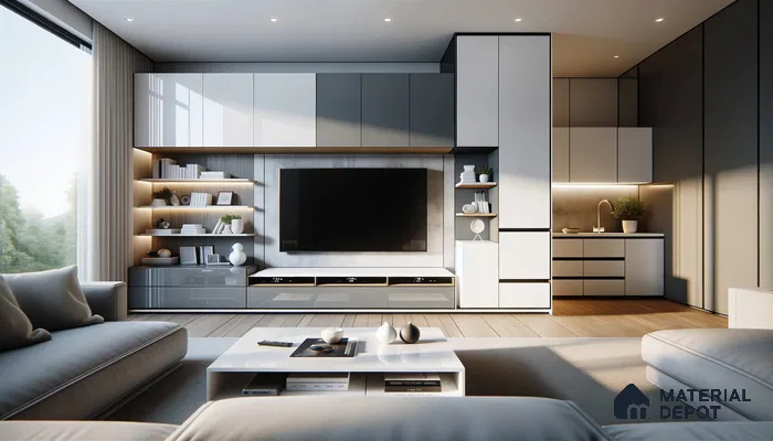 Modern Living Room Harmony in Textures, Light, and Easy Design | Material Depot