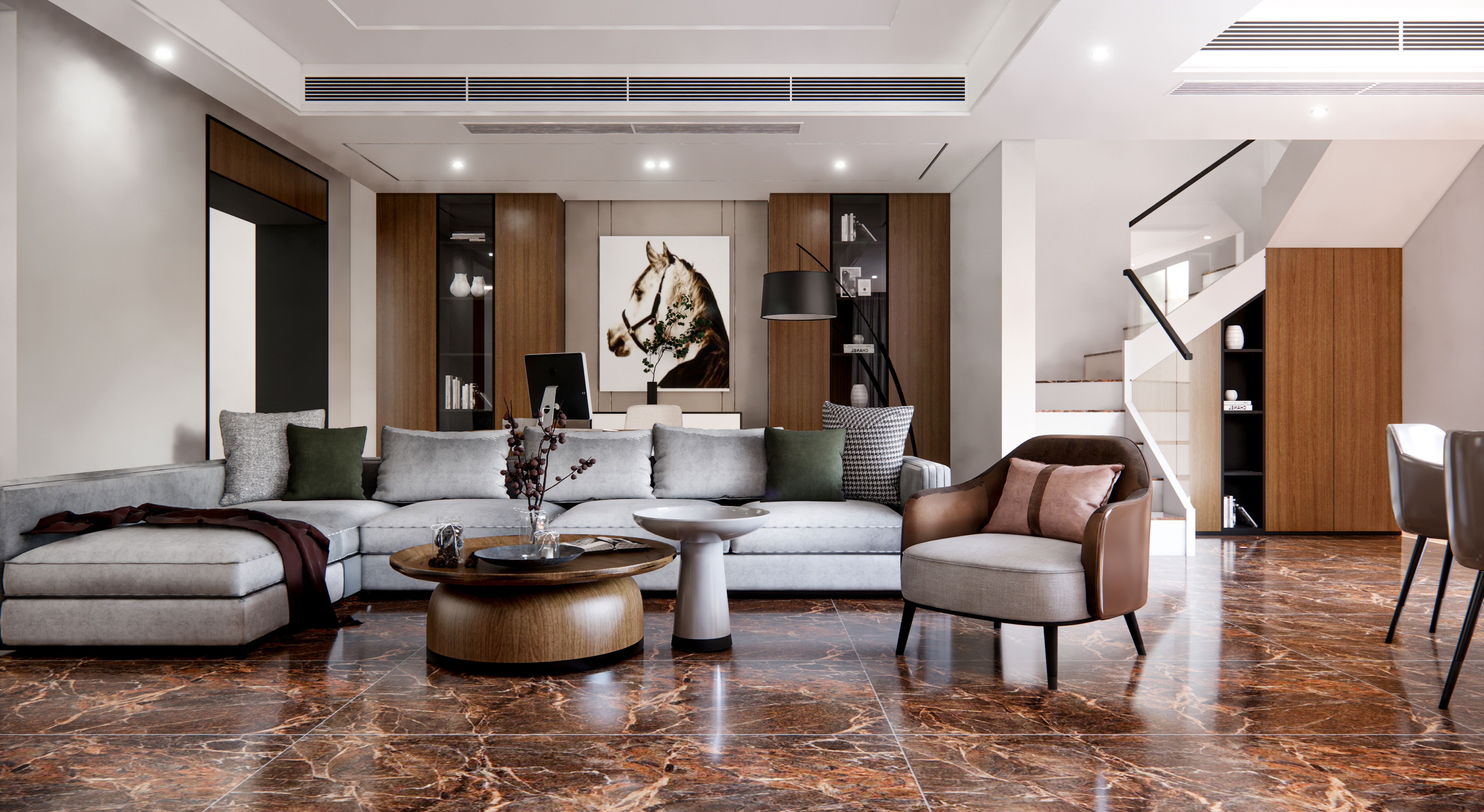 TL 01016 Spider Brown 1200x600 mm High Gloss Finish Vitrified Wall & Floor Tile - 9 mm