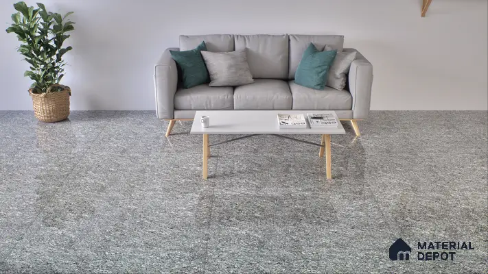 Double Charge Floor & Wall Tile TL 00429 Dualcore Ash Grey 4 ft x 2 ft Vitrified Glossy Finish - 9 mm | Suitable for Bedroom, Living Room, Office & Bathroom Wall