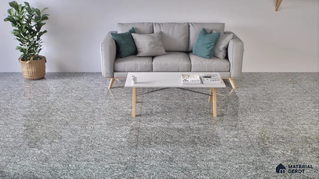 Double Charge Floor & Wall Tile TL 00429 Dualcore Ash Grey 4 ft x 2 ft Vitrified Glossy Finish - 9 mm | Suitable for Bedroom, Living Room, Office & Bathroom Wall