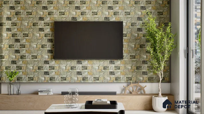 WL 00106 Mocha 300 x 300 mm Natural Stone Wall Cladding |  Stone is a Natural Product, Please Expect Variation in Shades