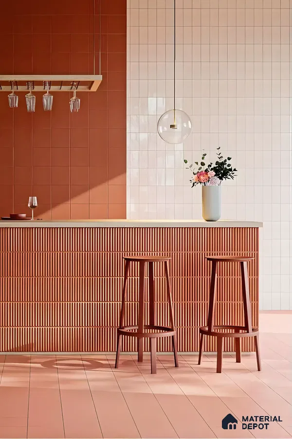 Modern Minimalism: Contrasting Tile Elegance in Bar Design | Material Depot