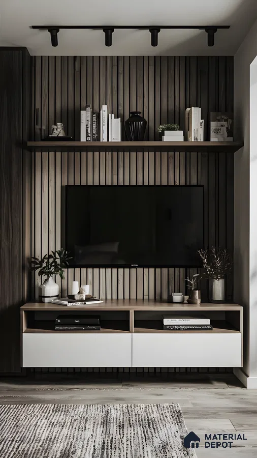 Modern Minimalist TV Unit | Material Depot