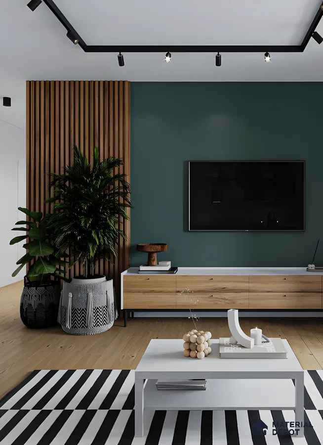 Modern Minimalist Living Space With Natural Accents | Material Depot