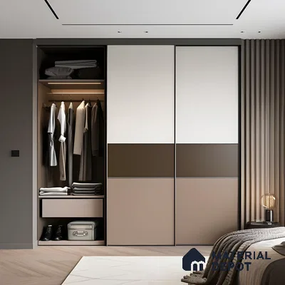Modern Minimalist Sliding Door Wardrobe | Material Depot