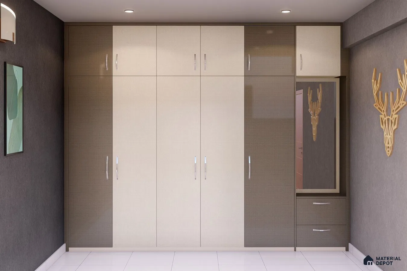 Spacious Mirror Wardrobe