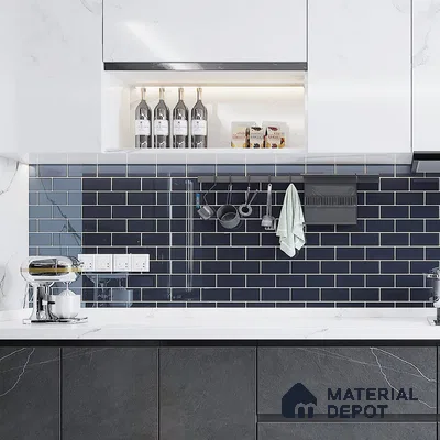 Modern Monochrome Sleek Black and White Kitchen Affair | Material Depot
