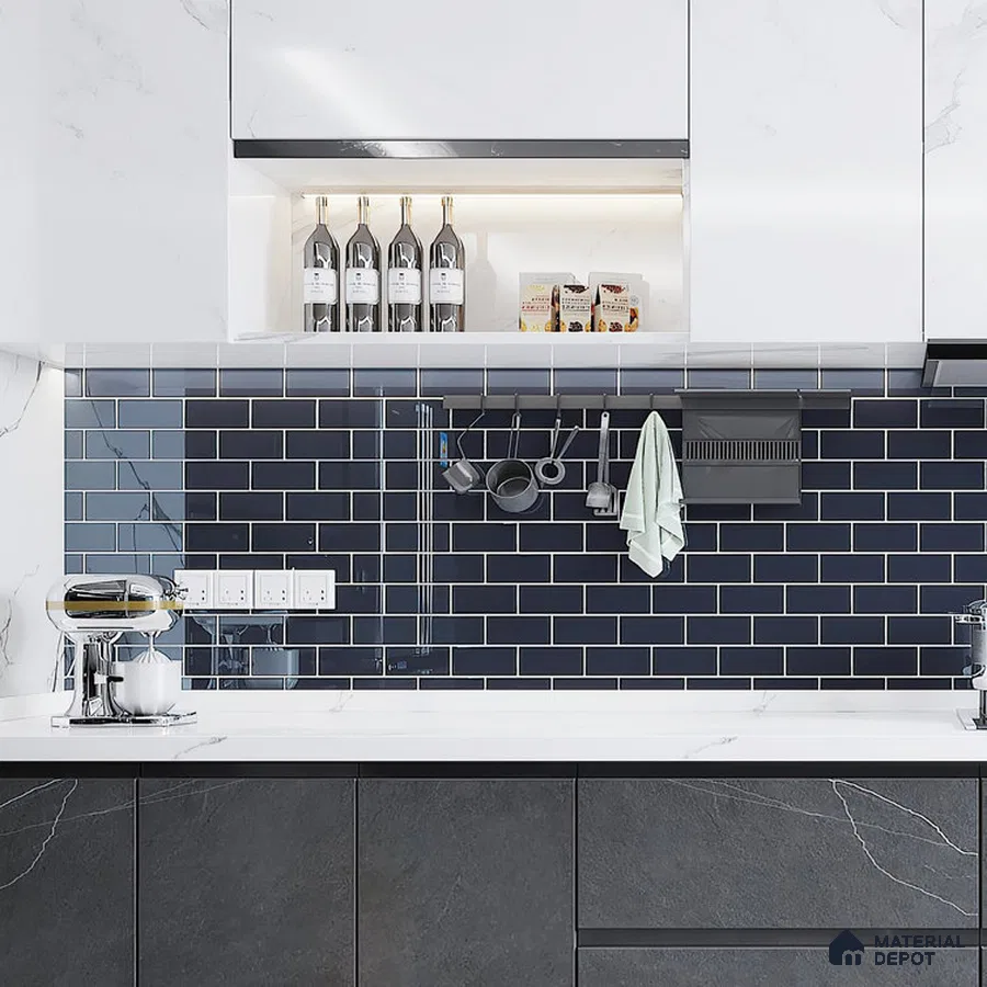 Modern Monochrome Sleek Black and White Kitchen Affair | Material Depot