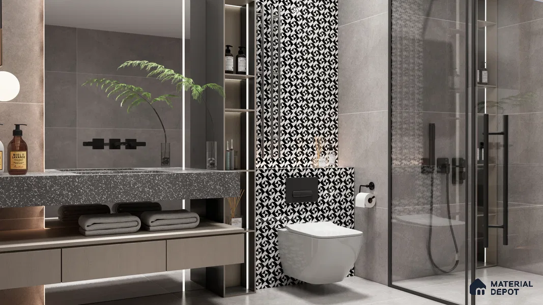 Moroccan Wall & Floor Tile TL 05200 Zellige Starry Medina Multi Colour 1 ft x 1 ft Porcelain Matte Finish - 9 mm | Suitable for Kitchen, Bathroom, Entryway | Please Expect a Slight Variation of Pattern