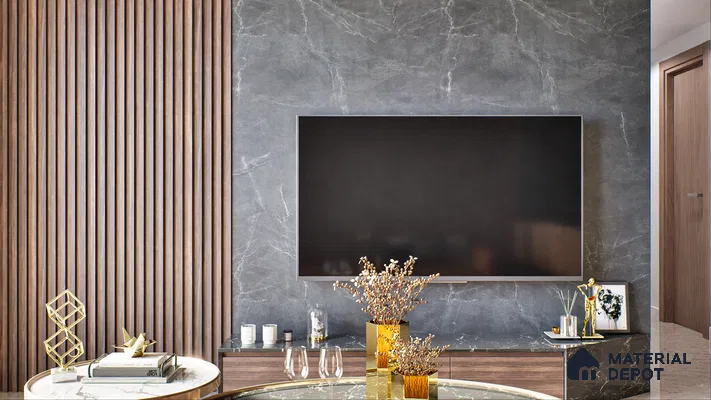 Stone Look LM 01284 8 ft x 4 ft Texture Finish Decorative Laminate - 1 mm | Suitable for TV Unit, Wardrobe, Kitchen Cabinets