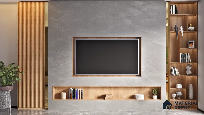 LM 01202 Iceland Grey 8 ft x 4 ft Super Matte Finish Laminates - 1 mm  | Suitable for TV Unit, Wardrobe, Kitchen Cabinets