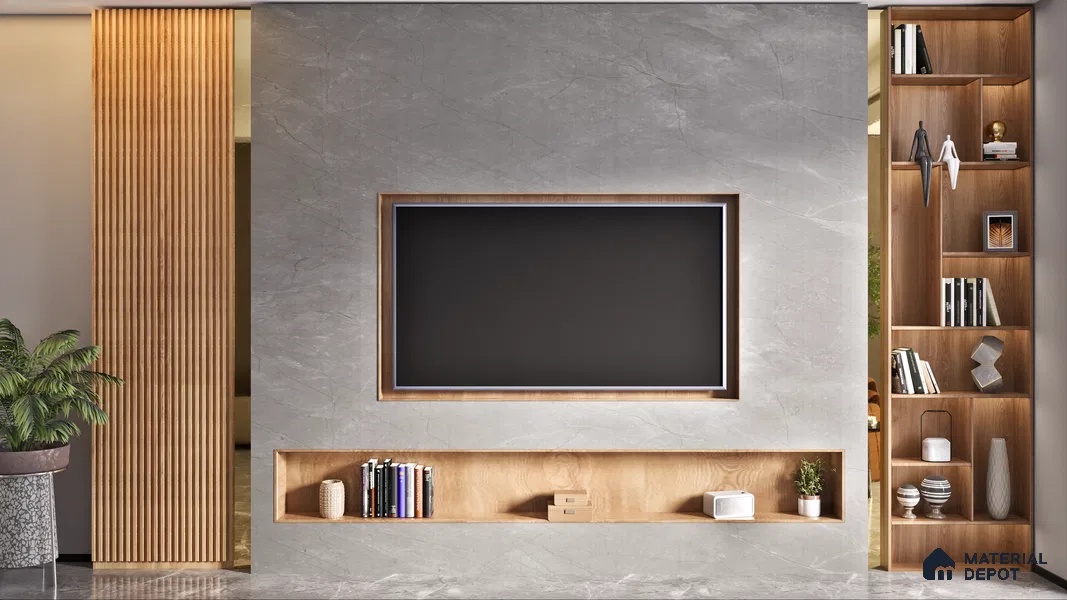 LM 01202 Iceland Grey 8 ft x 4 ft Super Matte Finish Laminates - 1 mm  | Suitable for TV Unit, Wardrobe, Kitchen Cabinets