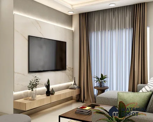 Chic wall-mounted TV unit