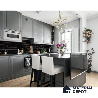 Modernism Contrast Kitchen's Colourless Elegance | Material Depot