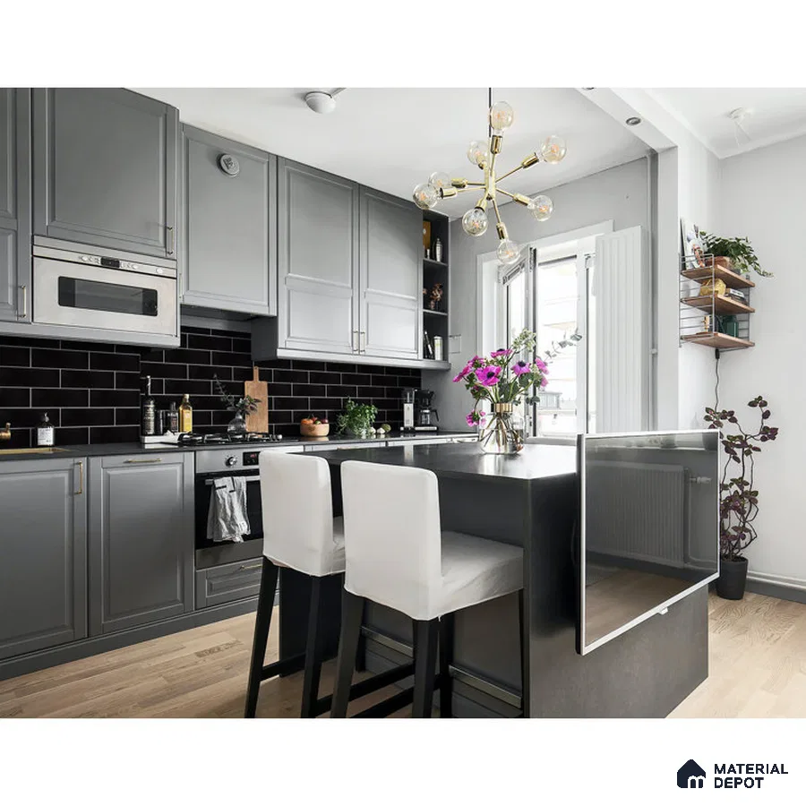 Modernism Contrast Kitchen's Colourless Elegance | Material Depot