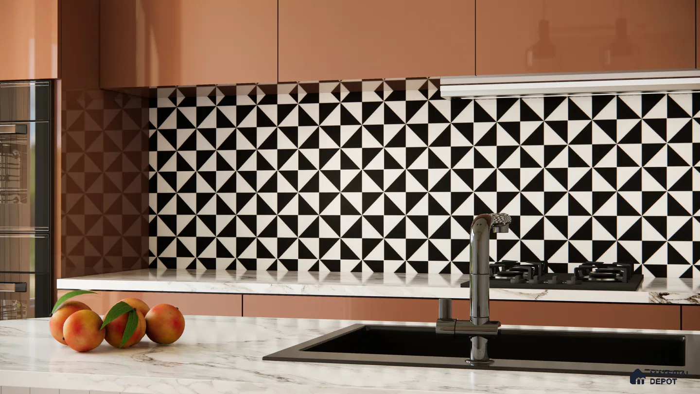 Moroccan-Inspired Kitchen with Bold Geometric Tiles | Material Depot