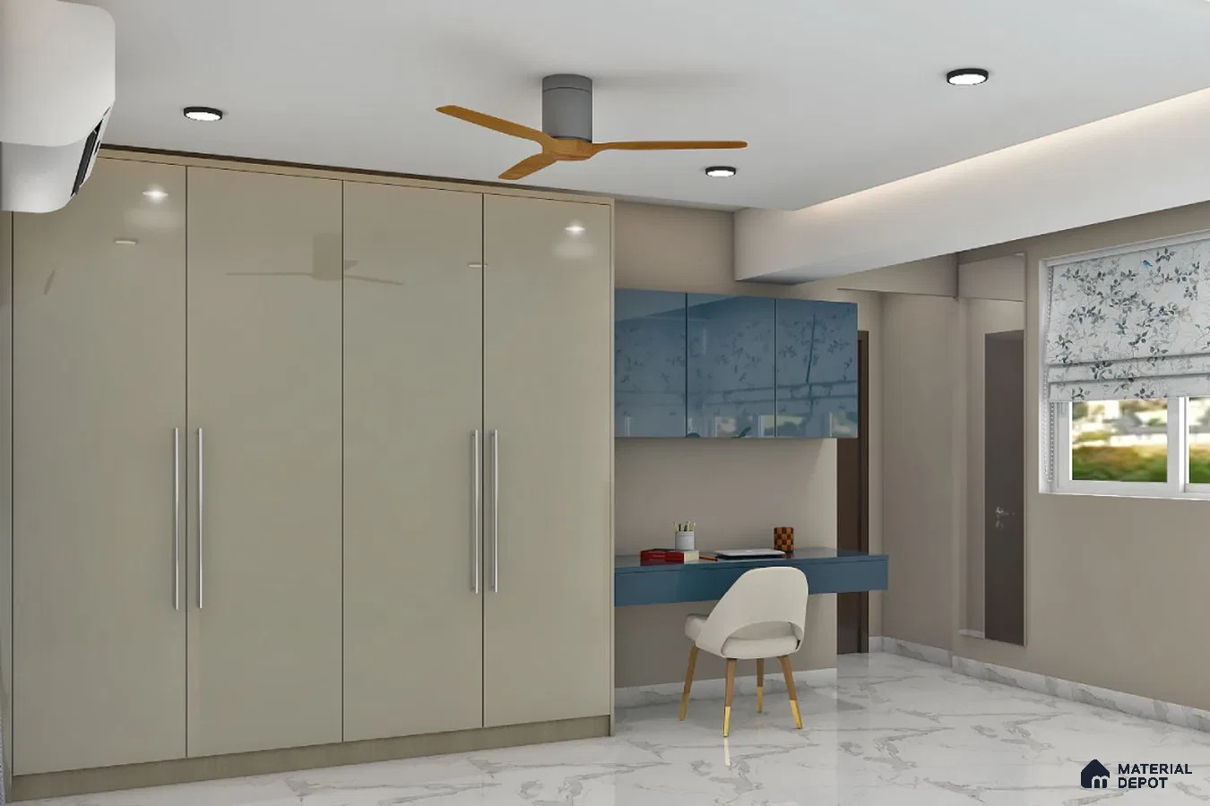 Modern Wardrobe with Study