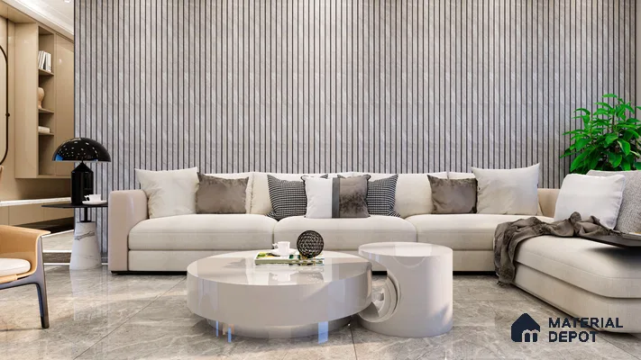 TL 00828 Fontana Bianco 1200x600 mm Random Face Endless Glossy Finish Vitrified Wall & Floor Tile - 9 mm (Sample)