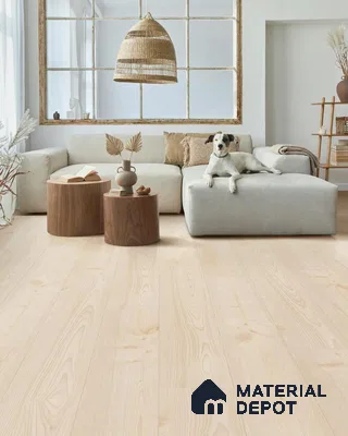 Living room with wooden flooring