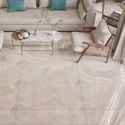 Closeup application image of Onyx Marble Tiles