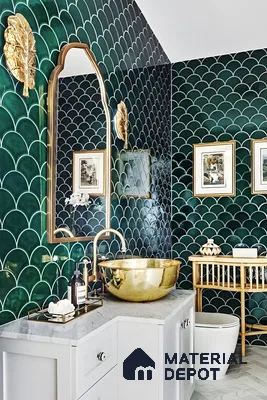 Opulent Art Deco Inspired Bathroom | Material Depot