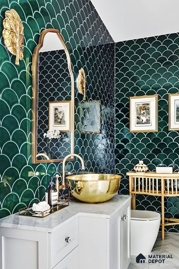 Opulent Art Deco Inspired Bathroom | Material Depot