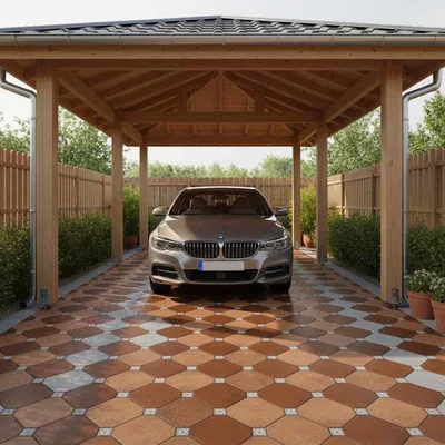 Closeup application image of Patterned Tiles