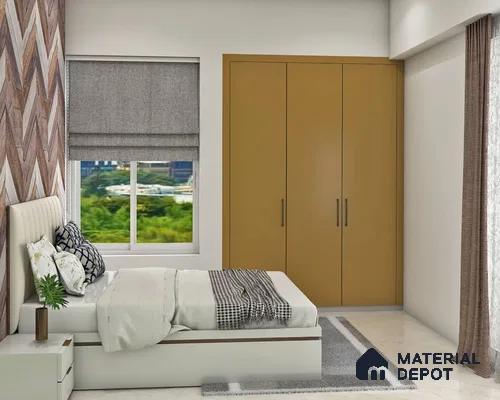 Luxurious Parakeet Wardrobe in Golden Accent Room